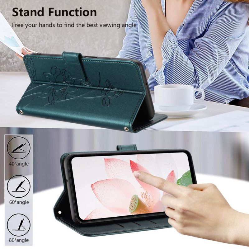 Lærdeksel Folio Deksel Xiaomi 15t Lotustrykk