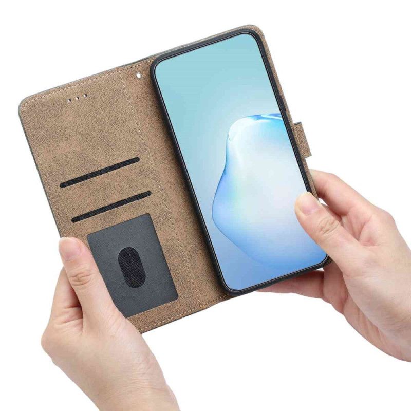 Lærdeksel Folio Deksel Xiaomi 15t Mobildeksel Linjer Og Striper