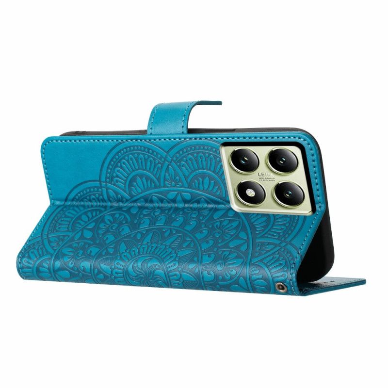 Lærdeksel Folio Deksel Xiaomi 15t Mobildeksel Mandala-mønster