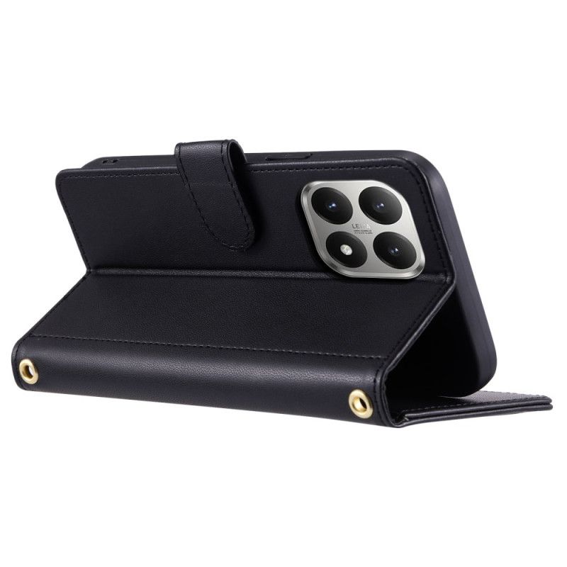 Lærdeksel Folio Deksel Xiaomi 15t Vattert Med Stropper