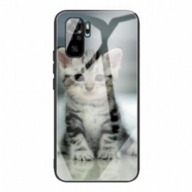 Deksel Til Xiaomi Redmi Note 10 / 10S Kattunge Herdet Glass