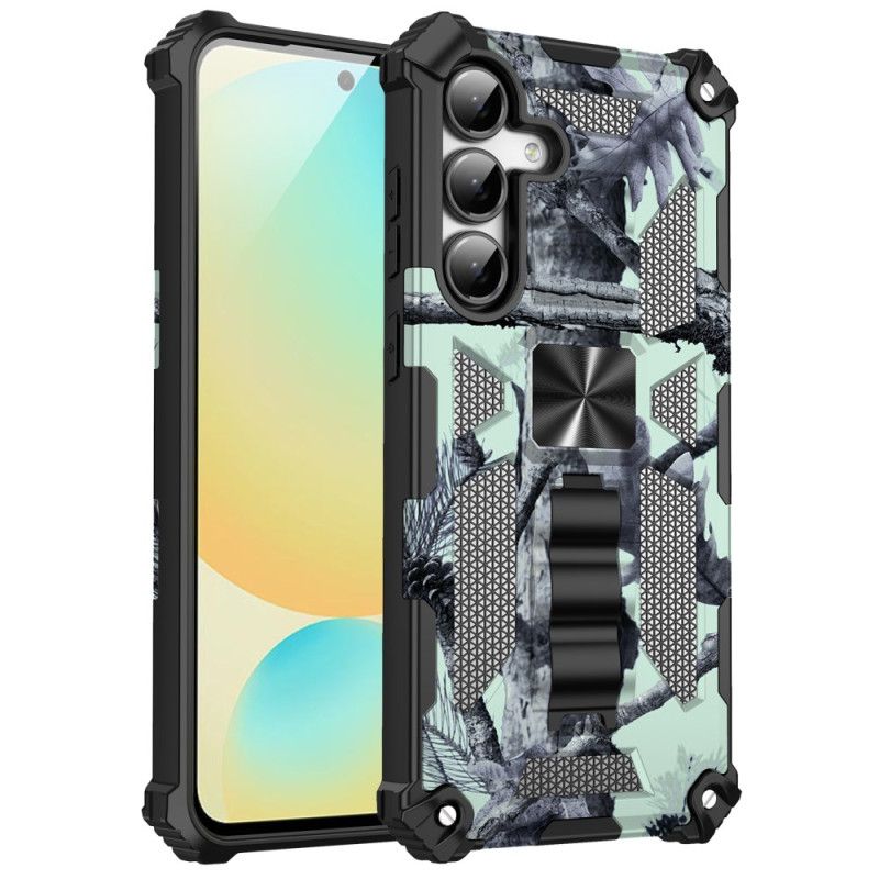 Deksel Samsung Galaxy S25 Fe Kamuflasjedesign Med Stativ