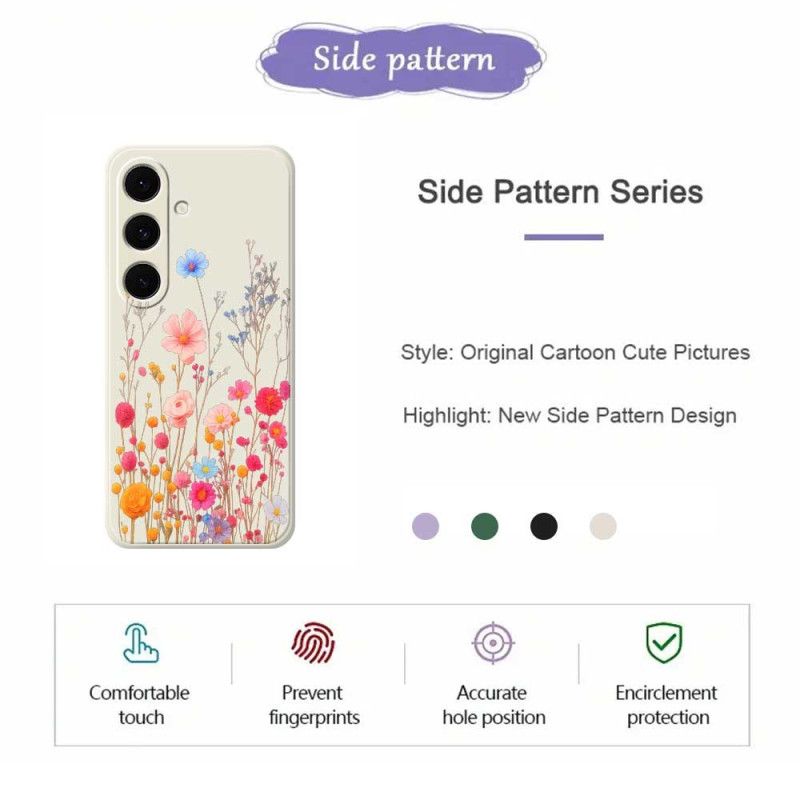 Deksel Samsung Galaxy S25 Fe Villblomstsilikon