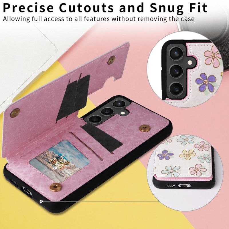 Deksel Til Samsung Galaxy S25 Fe Blomsterkortholder