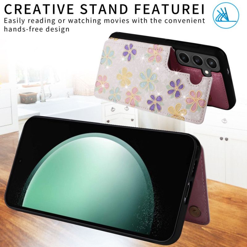 Deksel Til Samsung Galaxy S25 Fe Blomsterkortholder