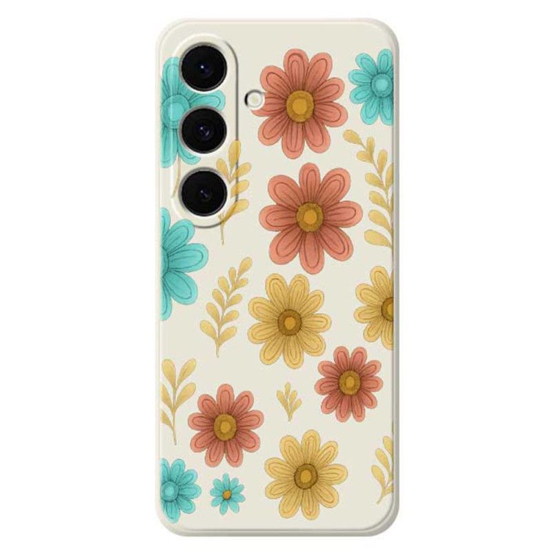 Deksel Til Samsung Galaxy S25 Fe Blomstersilikon