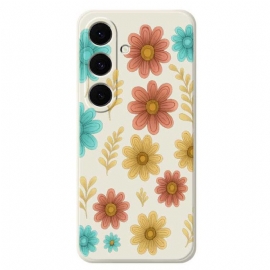 Deksel Til Samsung Galaxy S25 Fe Blomstersilikon