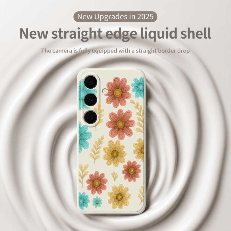 Deksel Til Samsung Galaxy S25 Fe Blomstersilikon