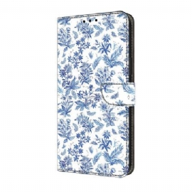 Folio Deksel Samsung Galaxy S25 Fe Blå Blomster