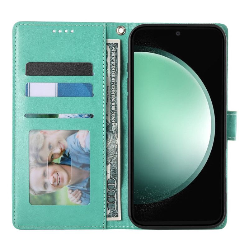 Folio Deksel Samsung Galaxy S25 Fe Blomsterprint Beskyttelse Deksel