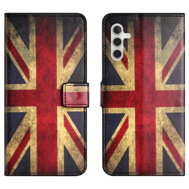 Folio Deksel Samsung Galaxy S25 Fe Britisk Vintageflagg Beskyttelse Deksel