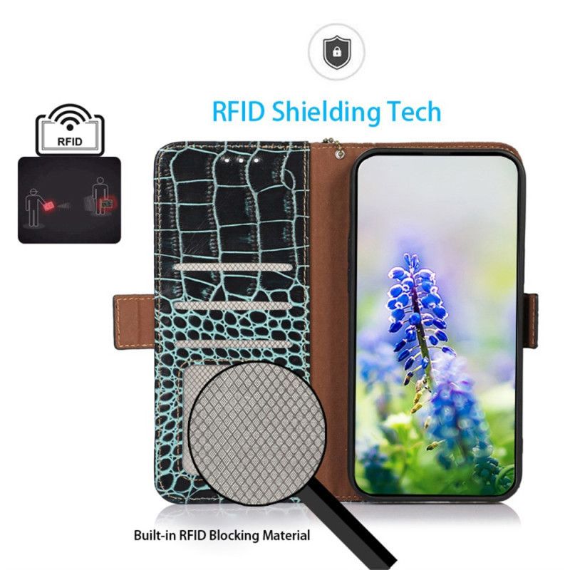 Folio Deksel Samsung Galaxy S25 Fe Krokodillestil