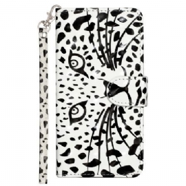 Folio Deksel Samsung Galaxy S25 Fe Leopardhode Med Snor