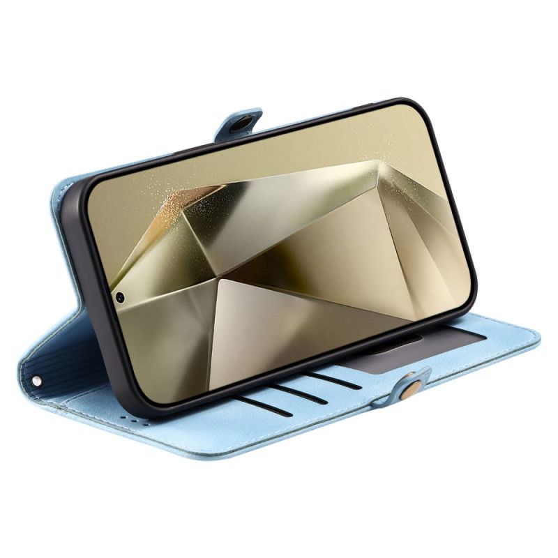 Folio Deksel Samsung Galaxy S25 Fe Mandala I Semsket Skinn Beskyttelse Deksel