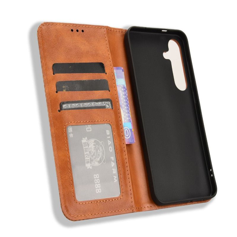 Folio Deksel Samsung Galaxy S25 Fe Vintage Kant