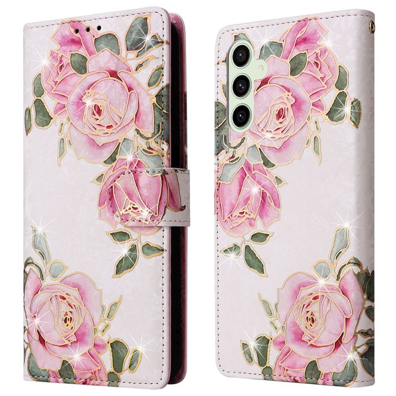 Folio Deksel Til Samsung Galaxy S25 Fe Blomster