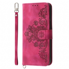 Folio Deksel Til Samsung Galaxy S25 Fe Blondetrykk Med Rem Og Skulderrem