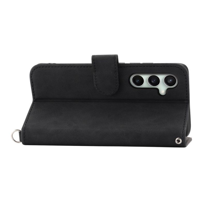 Folio Deksel Til Samsung Galaxy S25 Fe Blondetrykk Med Rem Og Skulderrem