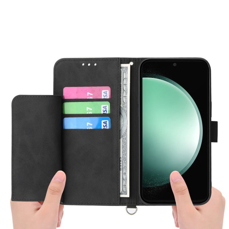 Folio Deksel Til Samsung Galaxy S25 Fe Blondetrykk Med Rem Og Skulderrem