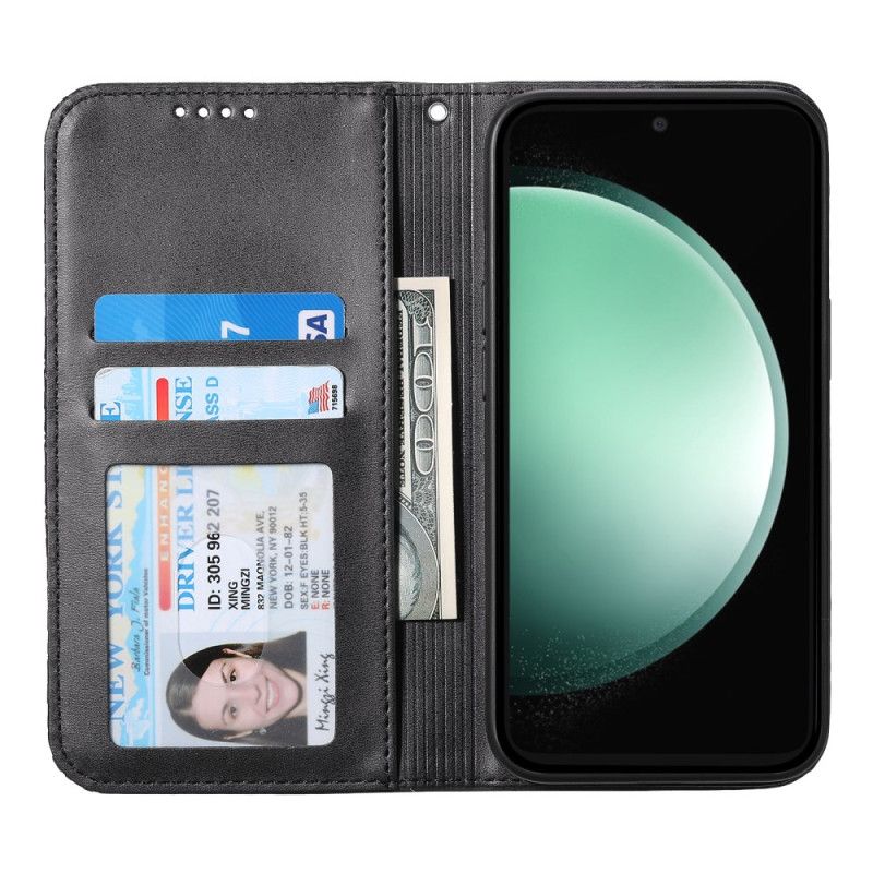 Folio Deksel Til Samsung Galaxy S25 Fe Diamantmønster Med Rem