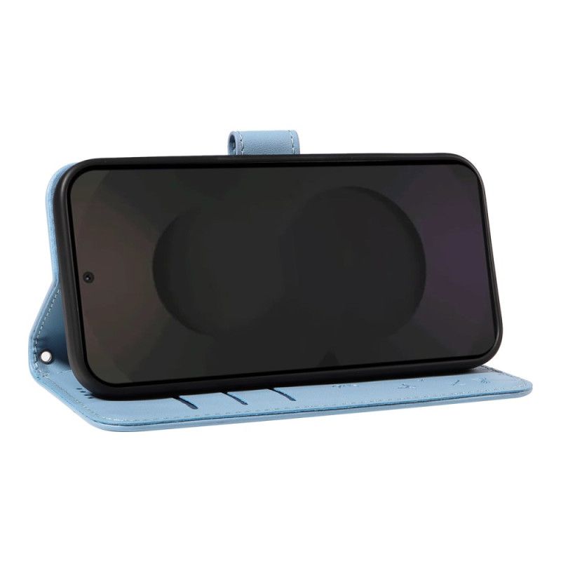 Folio Deksel Til Samsung Galaxy S25 Fe Løvetannmønster Med Rem