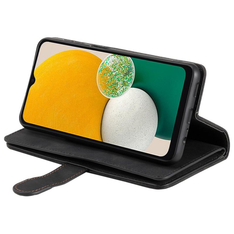 Lærdeksel Folio Deksel Samsung Galaxy S25 Fe Kortholder Og Glidelås