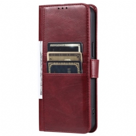 Lærdeksel Folio Deksel Samsung Galaxy S25 Fe Kortholder Og Stropp