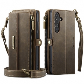 Lærdeksel Folio Deksel Samsung Galaxy S25 Fe Mobildeksel Caseme-lommebok