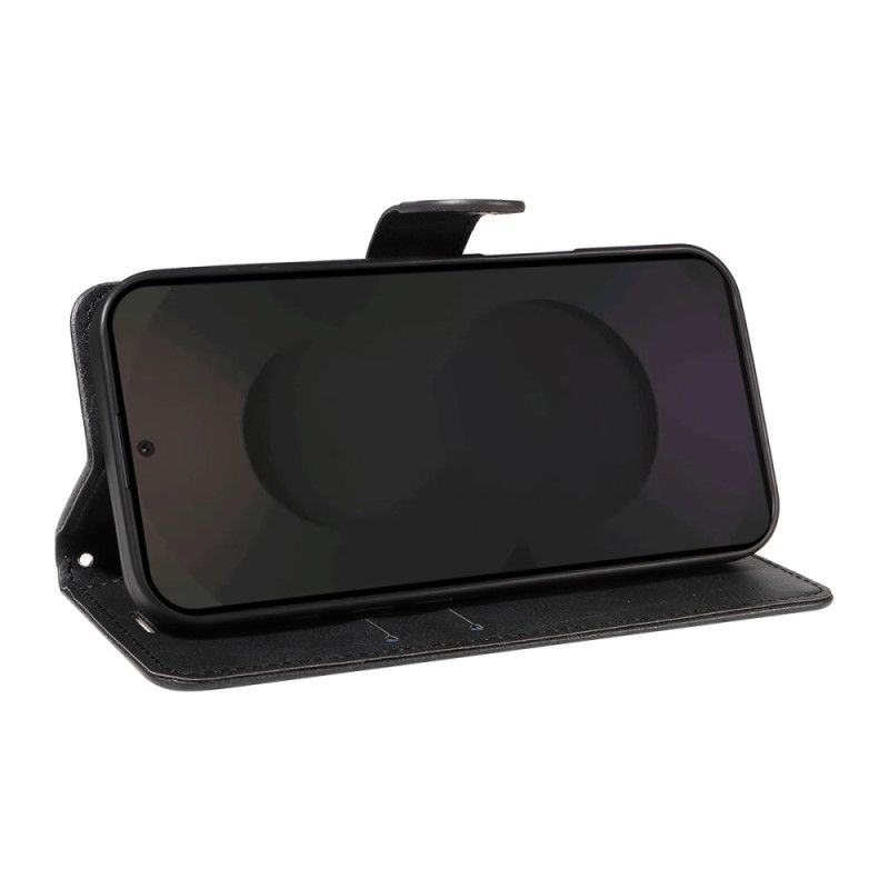 Lærdeksel Folio Deksel Samsung Galaxy S25 Fe Mobildeksel Ensfarget