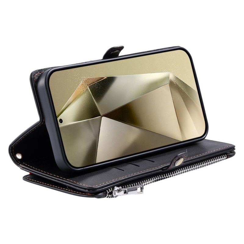 Lærdeksel Folio Deksel Samsung Galaxy S25 Fe Mobildeksel Premium Lommebok