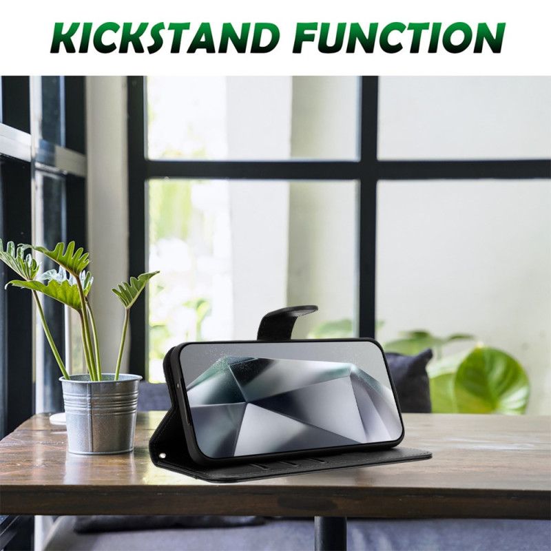 Lærdeksel Folio Deksel Samsung Galaxy S25 Fe Mobildeksel S-designrem