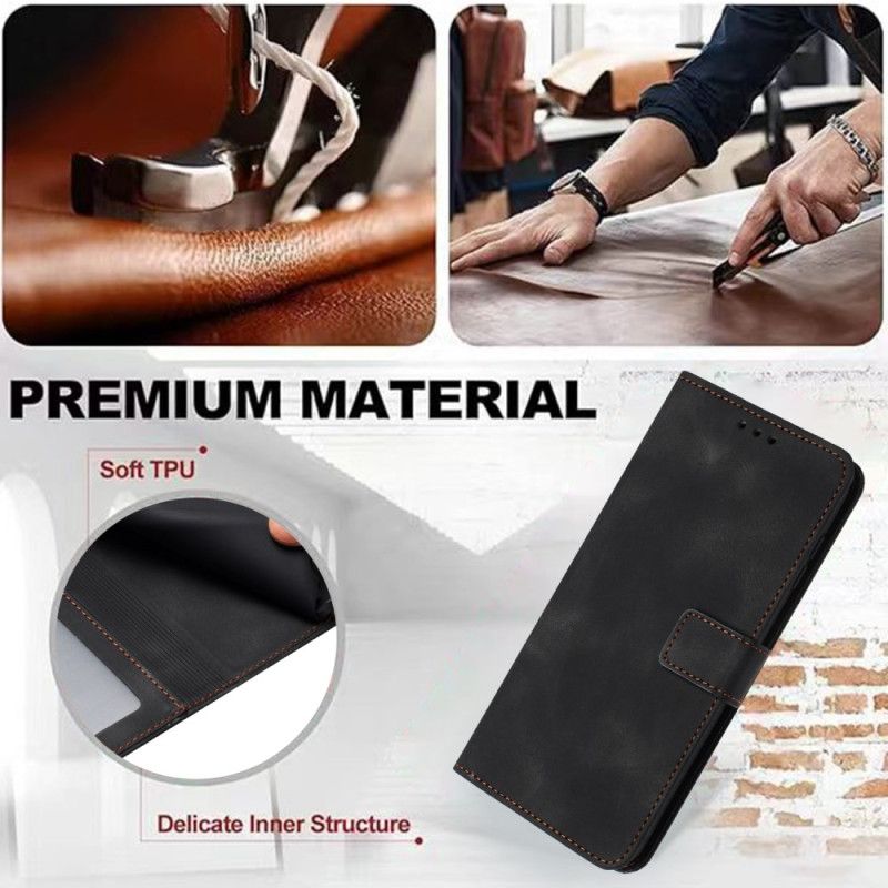 Lærdeksel Folio Deksel Samsung Galaxy S25 Fe Mobildeksel Semsket Skinneffekt