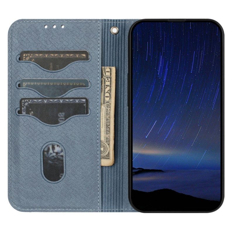 Lærdeksel Folio Deksel Samsung Galaxy S25 Fe Vevd Tekstur Og Snor