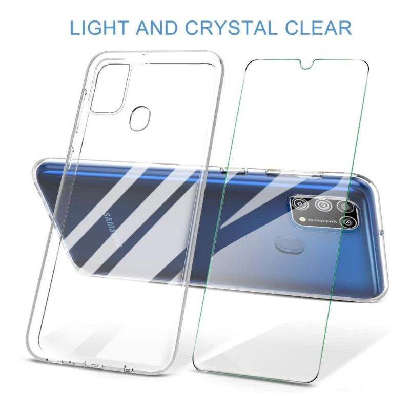 Deksel Til Samsung Galaxy M31 + Beskyttelsesfilm Av Herdet Glass