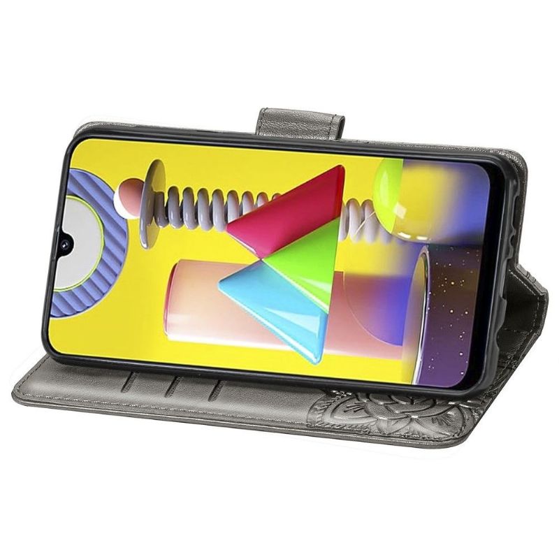 Folio Deksel Til Samsung Galaxy M31 Avlastningssommerfugl