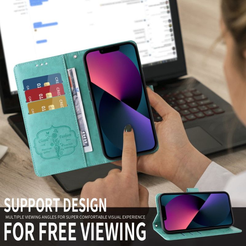 Folio Deksel Oppo Find X9 5g Blomstersommerfuglmønster