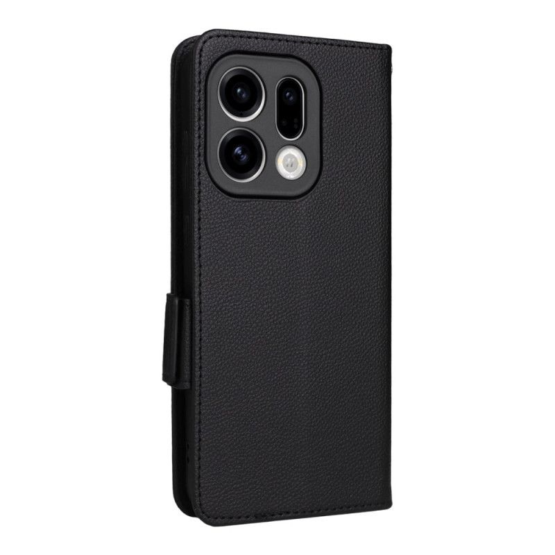 Folio Deksel Oppo Find X9 5g Imitert Skinn Med Stropp Beskyttelse Deksel