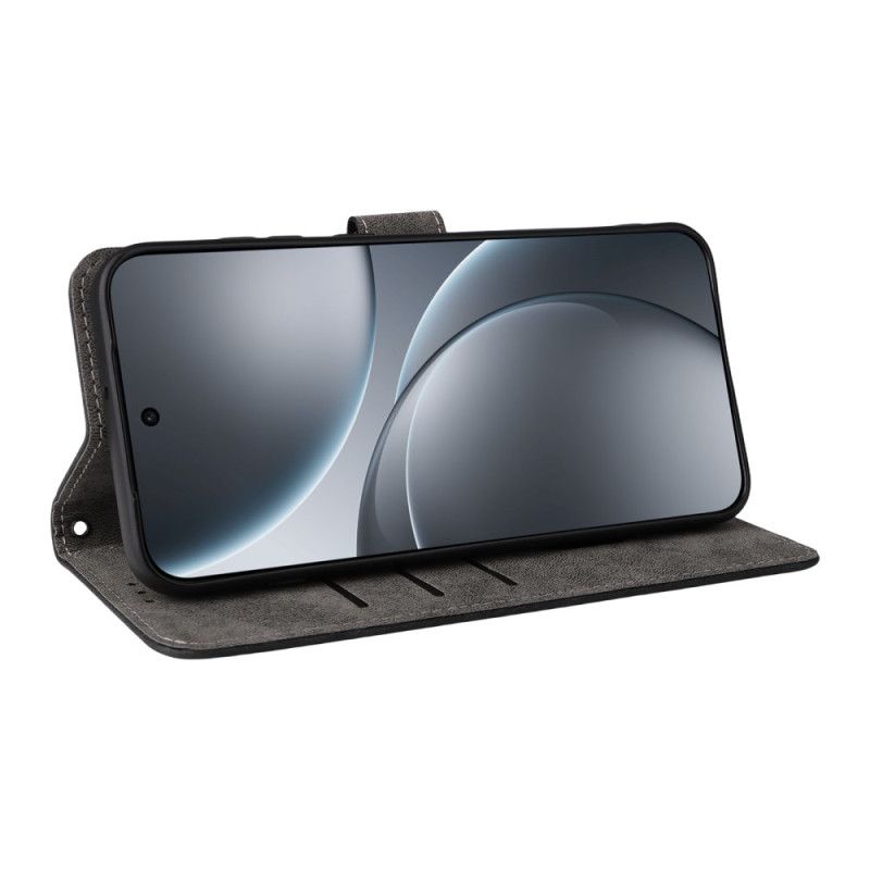 Folio Deksel Oppo Find X9 5g Semsket Skinneffekt Med Stropp