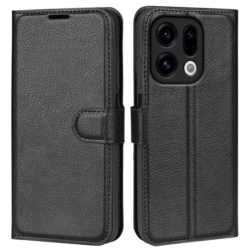 Folio Deksel Til Oppo Find X9 5g Litchi-imitasjonsskinn