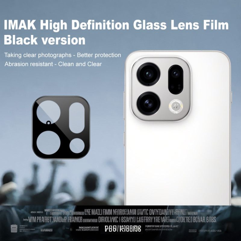 Linsebeskytter I Herdet Glass For Oppo Find X9 5g (svart Versjon)