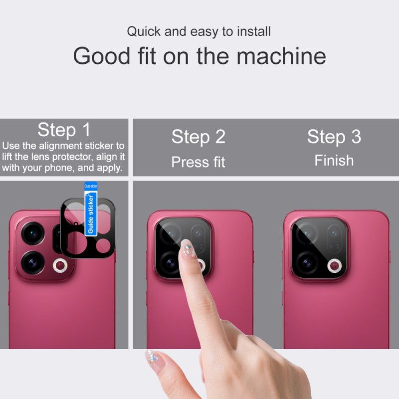 Linsebeskytter I Herdet Glass For Oppo Find X9 5g (svart Versjon)