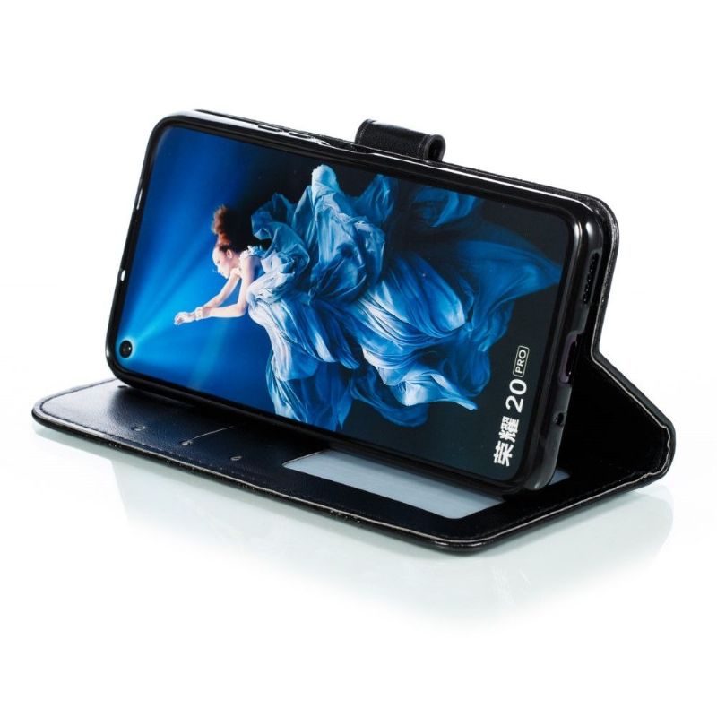 Etui Til Honor 20 Pro Anti-fall Folio Deksel Mandala Folio Med Snørebånd