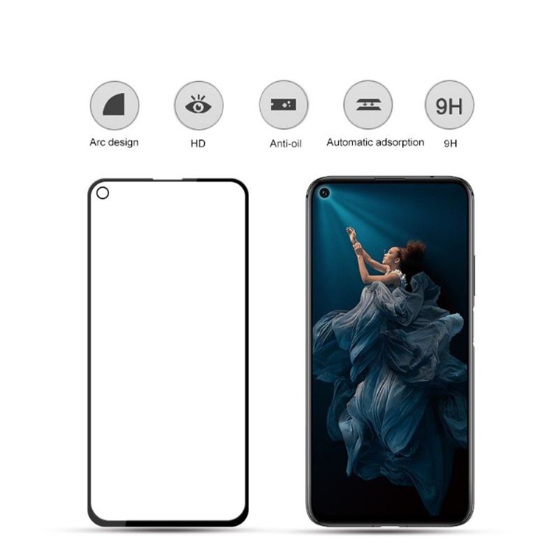 Honor 20 Pro - Skjermbeskytter I Herdet Glass I Full Størrelse - Svart