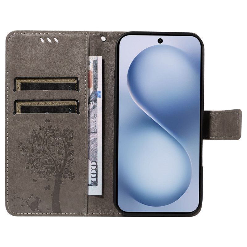 Folio Deksel Til Vivo X200 Fe Katt Og Tre