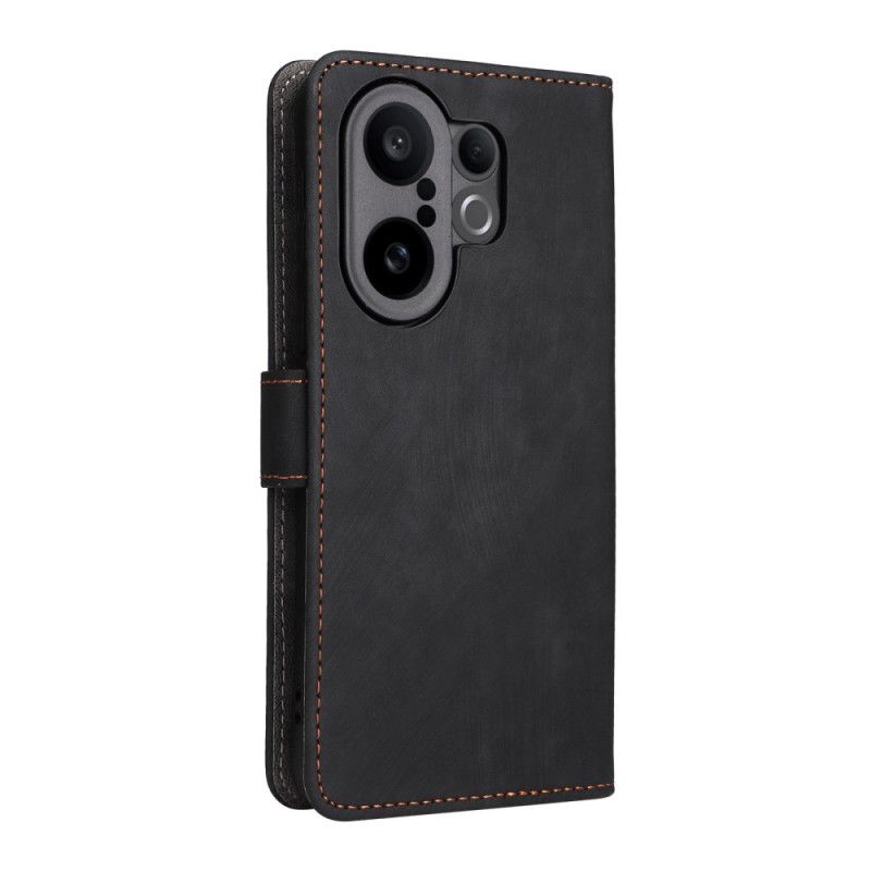 Folio Deksel Vivo X200 Fe Stropp I Semsket Skinneffekt