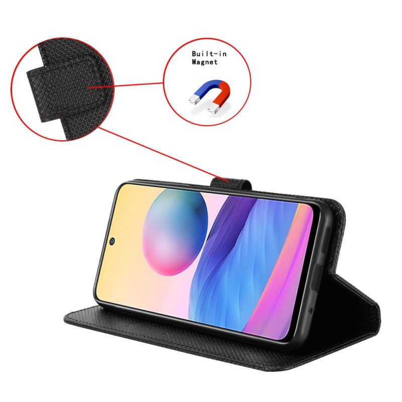 Folio Deksel Vivo X200 Fe Teksturert Kunstig Skinn Beskyttelse Deksel