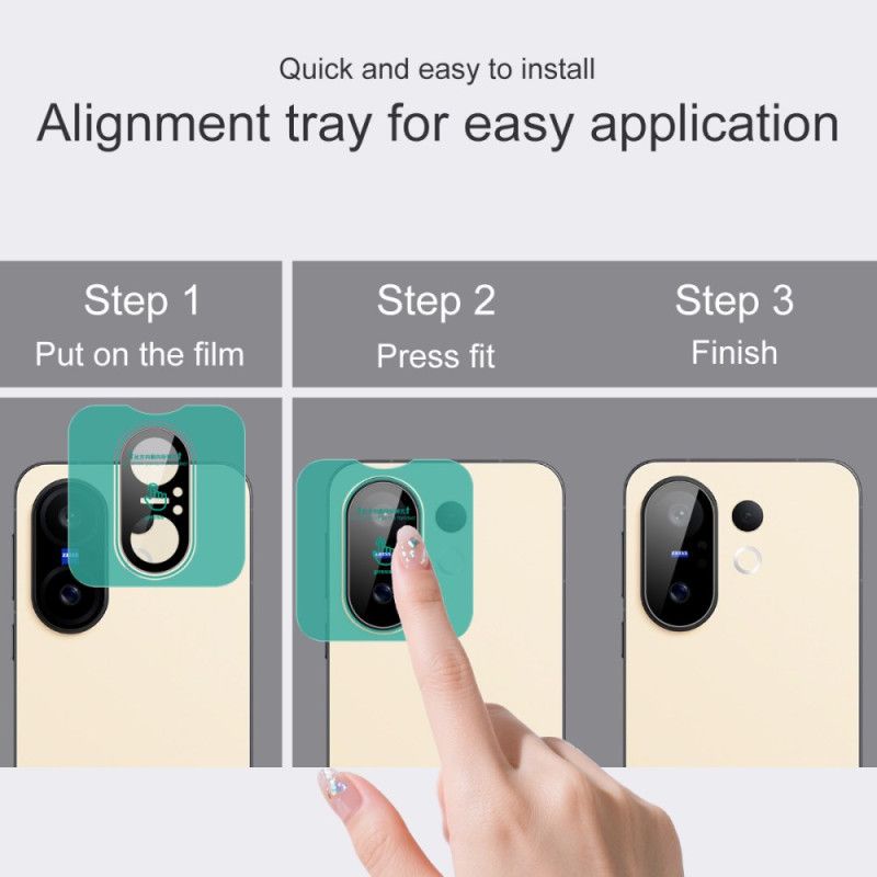 Linsebeskytter I Herdet Glass For Vivo X200 Fe Med Selvjusterende Ramme (svart Versjon)