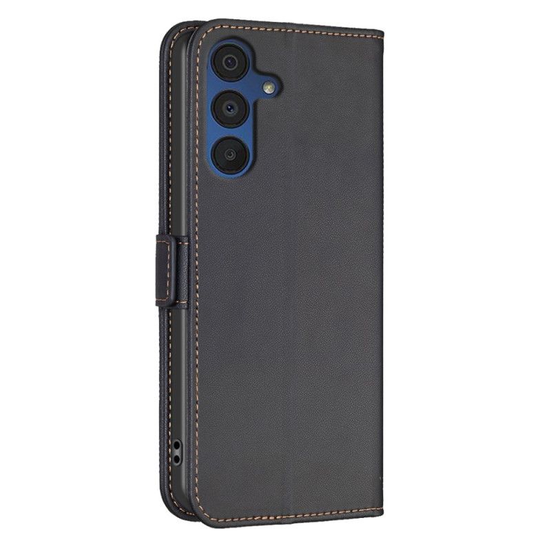 Lærdeksel Folio Deksel Samsung Galaxy A15 5g Klassisk Binfen Farge
