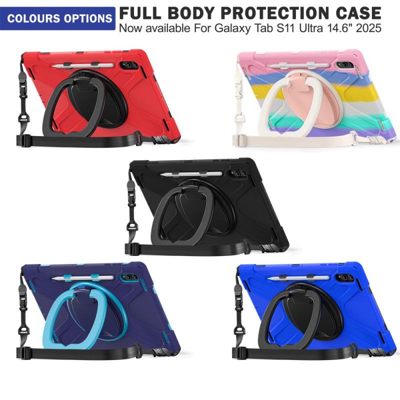 Deksel Samsung Galaxy Tab S11 Ultra Robust Med Skulderstropp Beskyttelse Deksel