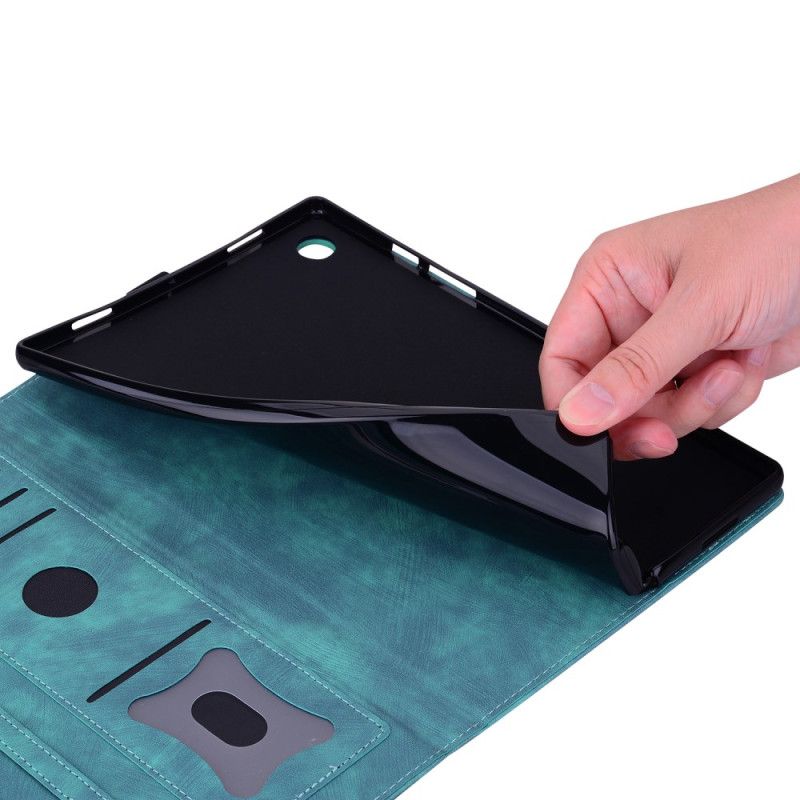 Folio Deksel Til Samsung Galaxy Tab S11 Ultra Kattemotiv Med Semsket Skinneffekt